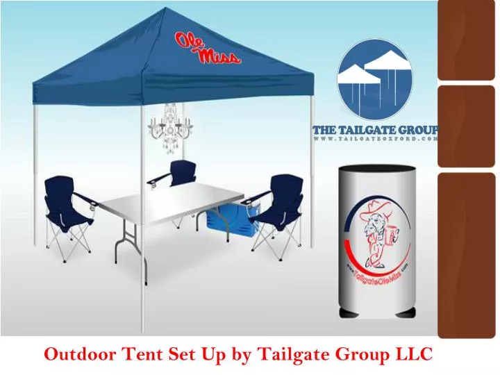 outdoor tent set up by tailgate group llc