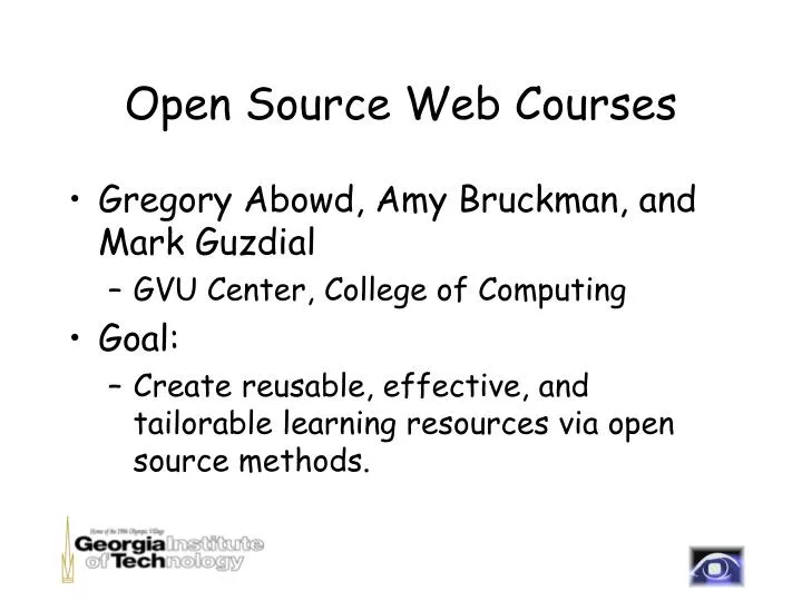open source web courses