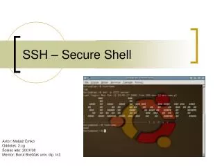 ssh secure shell