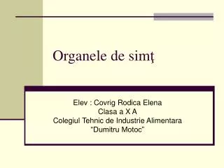 organele de sim