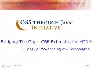 Bridging The Gap - CBE Extension for MTNM