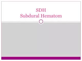 sdh subdural hematom
