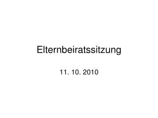 Elternbeiratssitzung