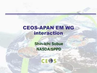 CEOS-APAN EM WG interaction