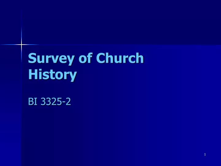survey of church history