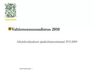 valtionosuusuudistus 2010