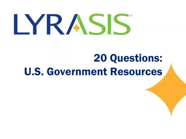 20 questions u s government resources