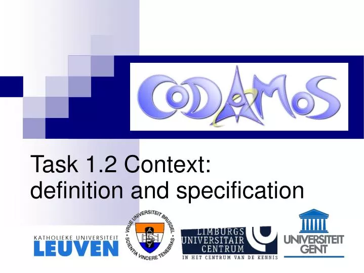 task 1 2 context definition and specification