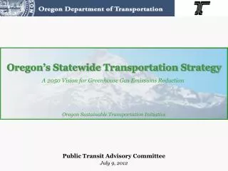 Public Transit Advisory Committee July 9, 2012