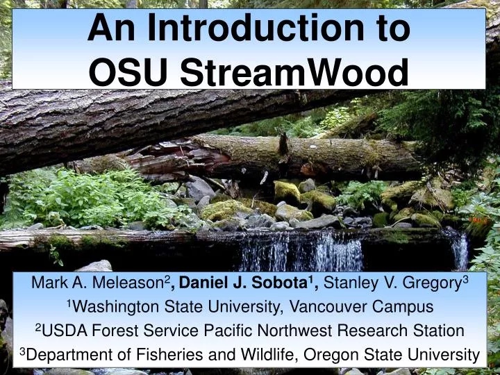 an introduction to osu streamwood