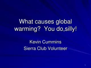 What causes global warming? You do,silly!