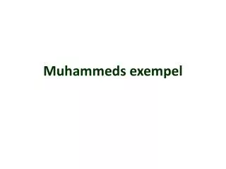 muhammeds exempel