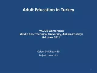 Adult Education in Turkey