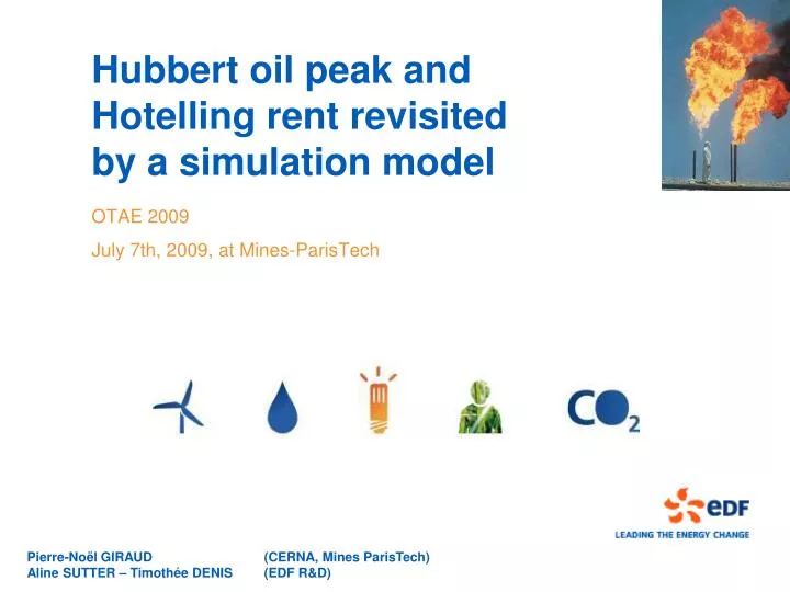 hubbert oil peak and hotelling rent revisited by a simulation model