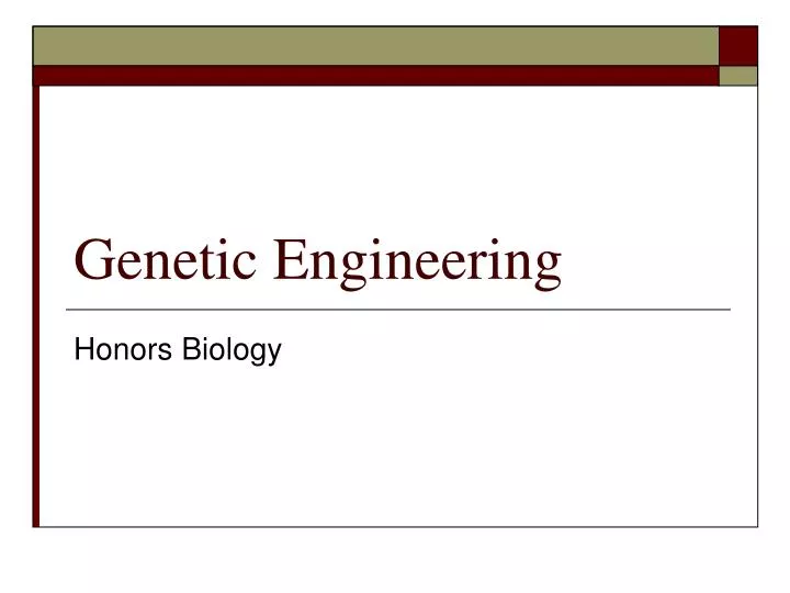 genetic engineering