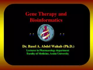 Dr. Basel A. Abdel Wahab (Ph.D.) Lecturer in Pharmacology department