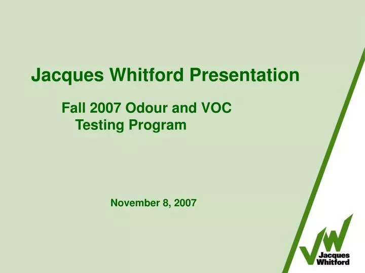 jacques whitford presentation