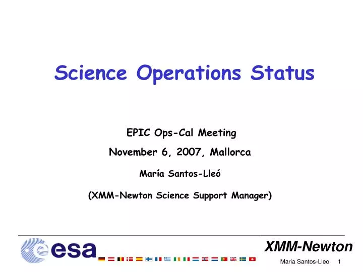 science operations status
