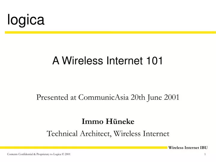 a wireless internet 101