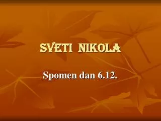 sveti nikola