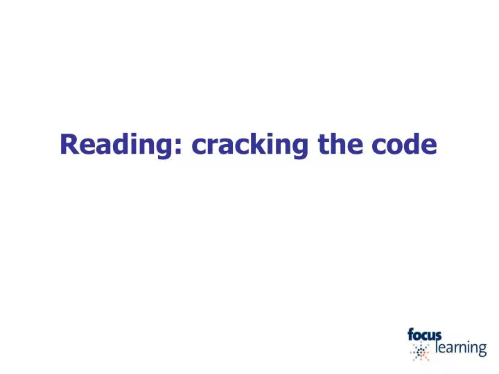 reading cracking the code