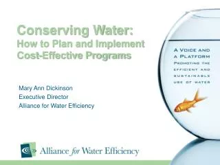 Conserving Water: How to Plan and Implement Cost-Effective Programs
