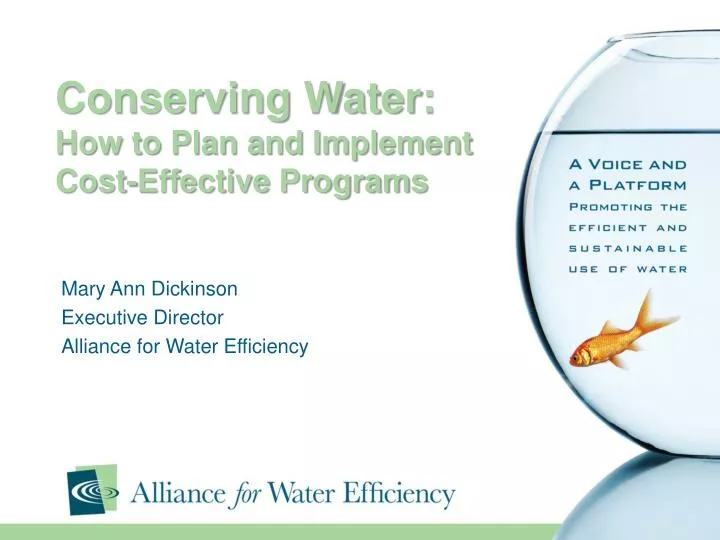 conserving water how to plan and implement cost effective programs