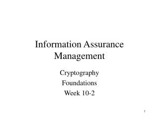 Information Assurance Management