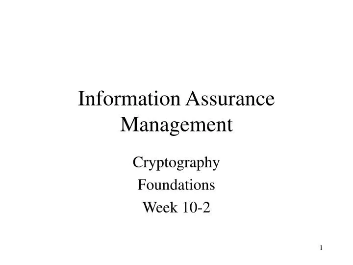 information assurance management