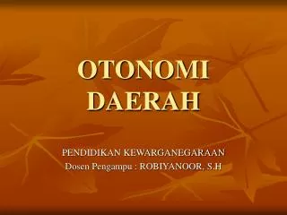 otonomi daerah