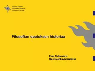 filosofian opetuksen historiaa