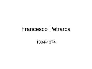 francesco petrarca