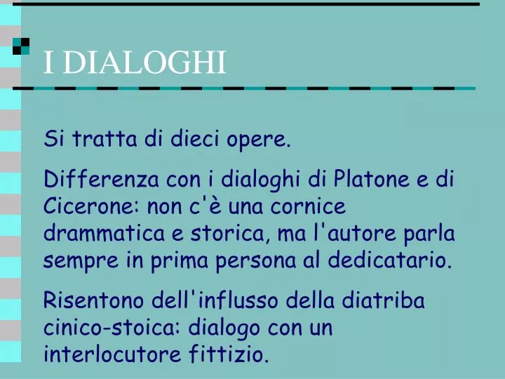 i dialoghi