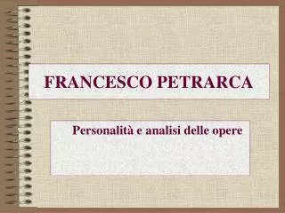 personalit e analisi delle opere