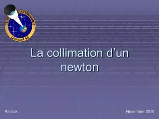 la collimation d un newton