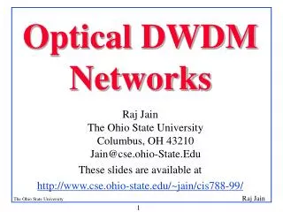 Optical DWDM Networks