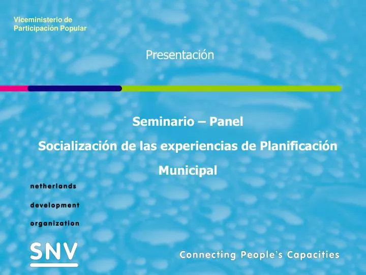 seminario panel socializaci n de las experiencias de planificaci n municipal