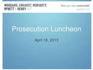 Prosecution Luncheon