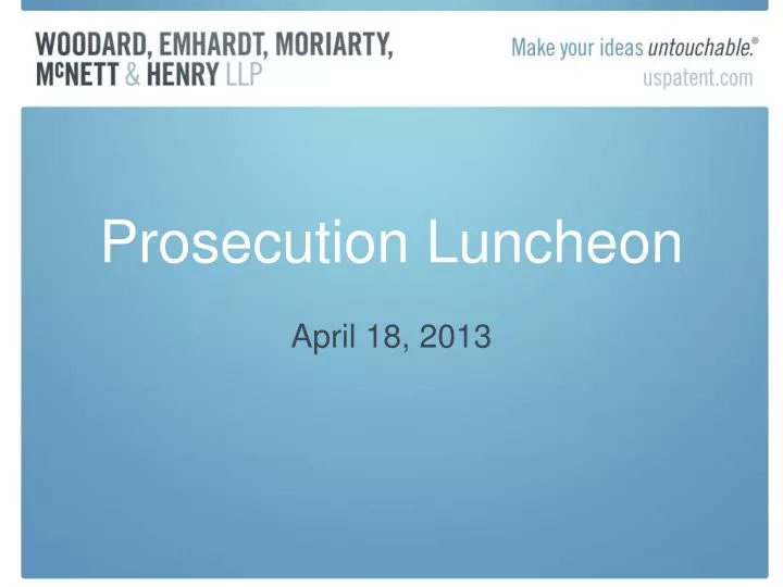 prosecution luncheon