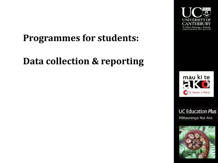 programmes for students data collection reporting