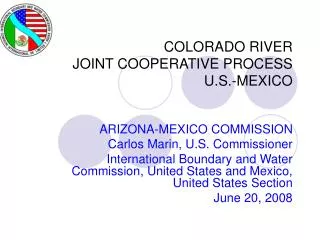 COLORADO RIVER JOINT COOPERATIVE PROCESS U.S.-MEXICO
