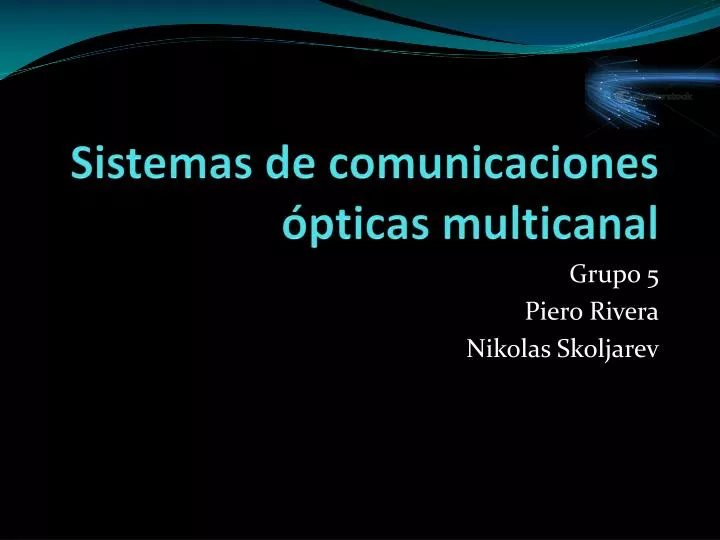 sistemas de comunicaciones pticas multicanal