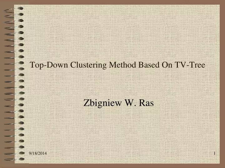 top down clustering method based on tv tree