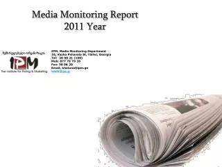 Media Monitoring Report 2011 Year