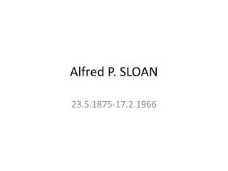 alfred p sloan