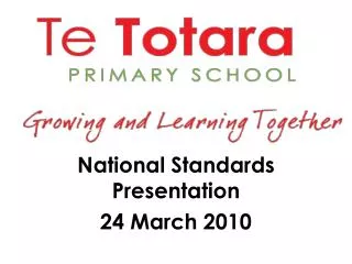 National Standards Presentation 24 March 2010