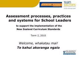 Assessment processes, practices and systems for School Leaders