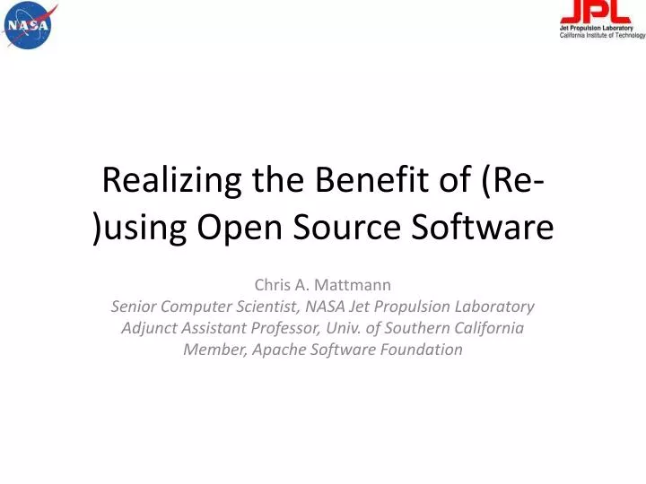realizing the benefit of re using open source software