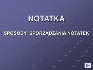 notatka