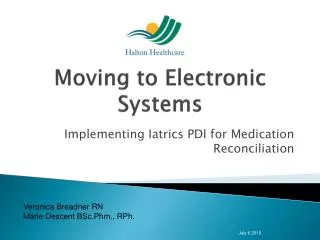 Moving to Electronic Systems